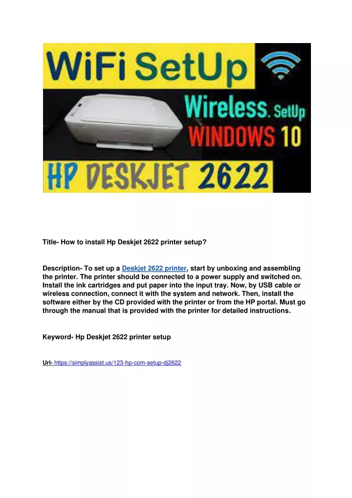 Ppt How To Install Hp Deskjet Printer Setup Powerpoint