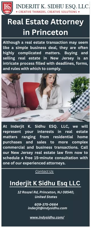 Real Estate Attorney in Princeton, New Jersey