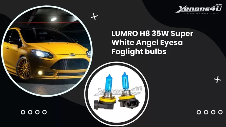 lumro h8 35w super white angel eyesa foglight