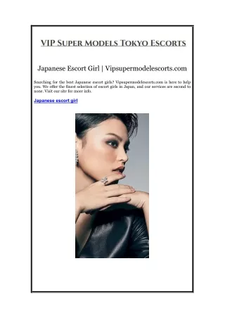 Japanese Escort Girl | Vipsupermodelescorts.com