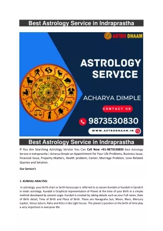 best astrology service in indraprastha