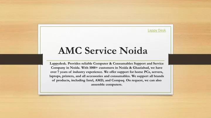 amc service noida