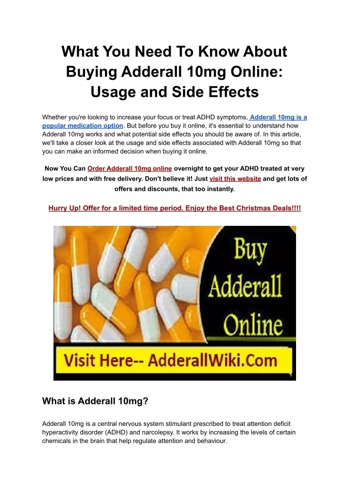 what you need to know about buying adderall 10mg