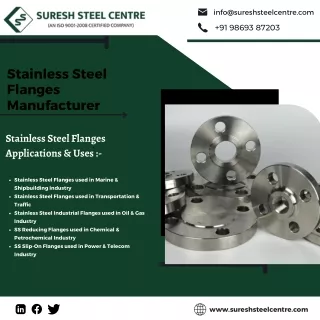 Slip on flanges | Threaded Flanges | SS Flanges | Suresh Steel Centre