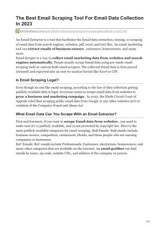the best email scraping tool for email data