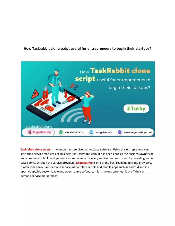 how taskrabbit clone script useful