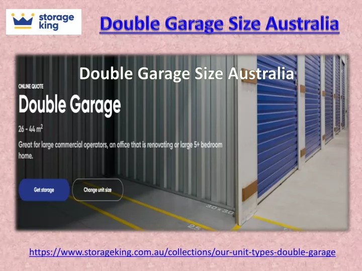 double garage size australia