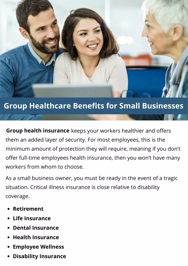 group healthcare benefits for small businesses