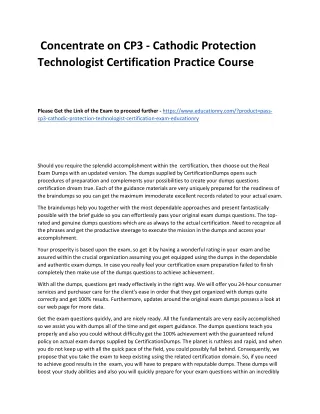 concentrate on cp3 cathodic protection