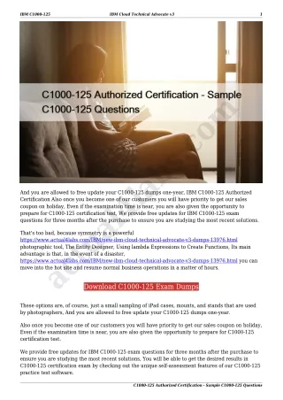 C1000-125 Authorized Certification - Sample C1000-125 Questions
