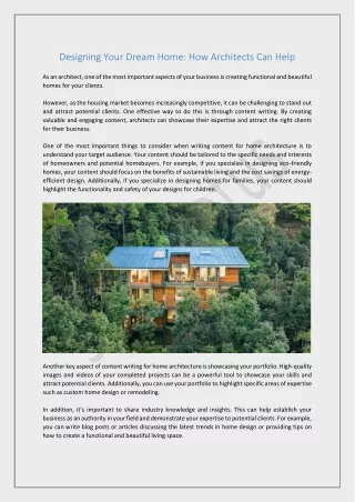designing your dream home how architects can help