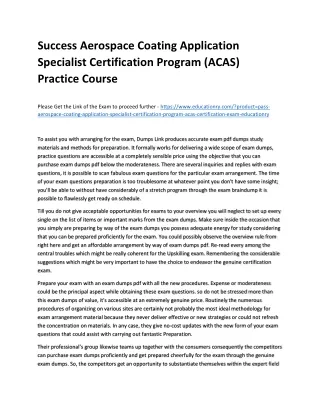 success aerospace coating application specialist