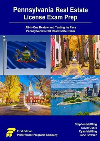 get [pdf] D!ownload  Pennsylvania Real Estate License Exam Prep: All-in-One