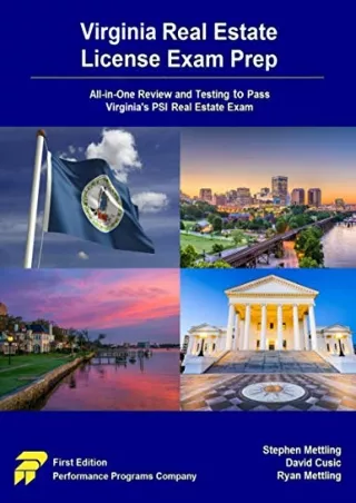 get [pdf] D!ownload  Virginia Real Estate License Exam Prep: All-in-One Rev