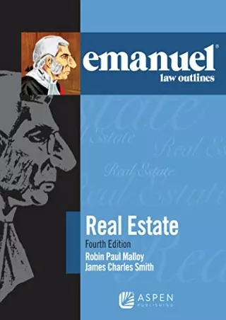 full D!ownload  (pdF) Emanuel Law Outlines for Real Estate (Emanuel Law Out