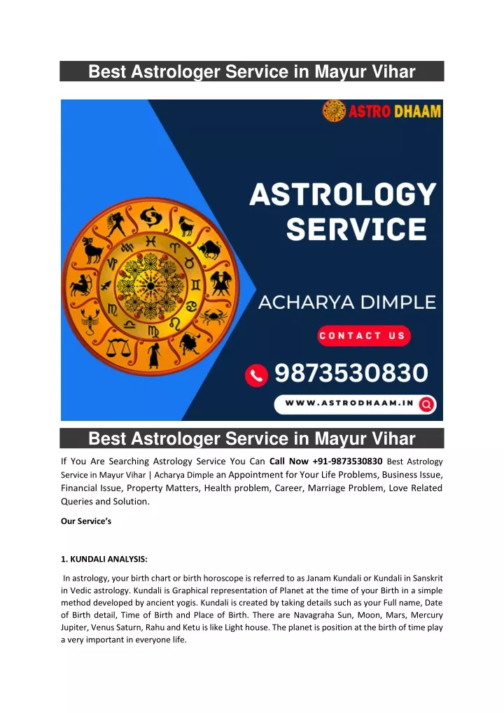 best astrologer service in mayur vihar