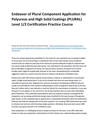 endeavor of plural component application