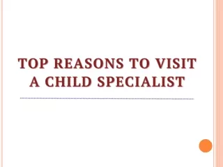 Top Reasons to Visit a Child Specialist - AMRI Hospitals