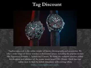 Buy Tag Heuer Watches Online