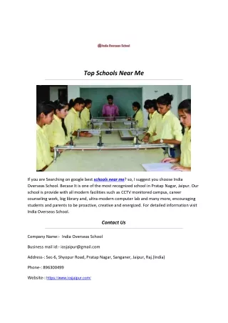Top Schools Near Me