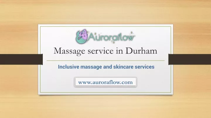 massage service in durham