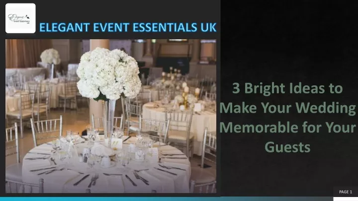 elegant event essentials uk