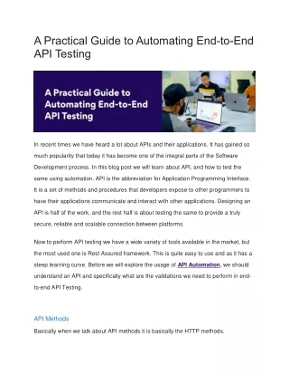 a practical guide to automating