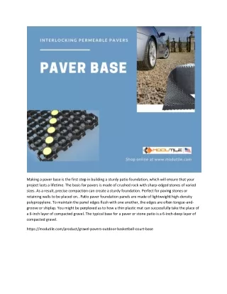 paver base