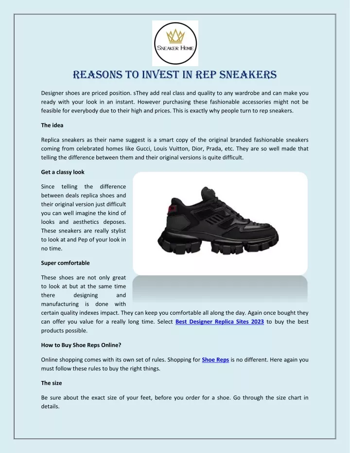 reasons to invest in rep sneakers