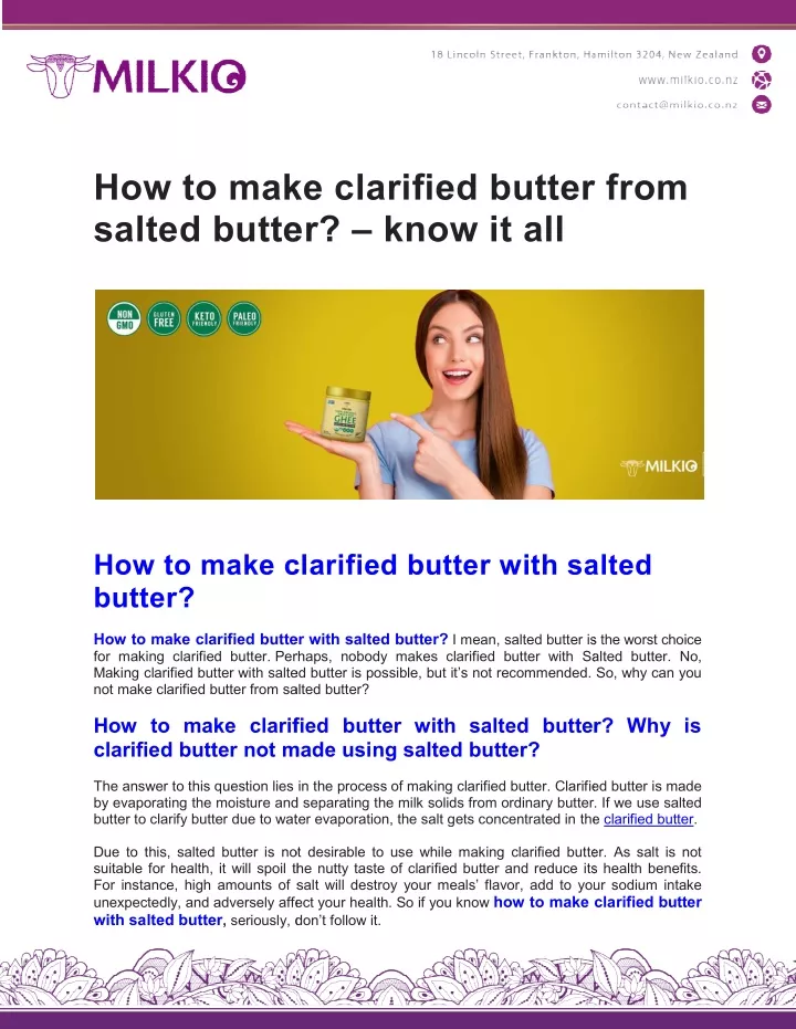 how to make clarified butter from salted butter