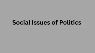 Social Issues of Politics