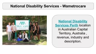 National Disability Services Perth - Wametrocare