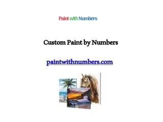 Custom Paint by Numbers