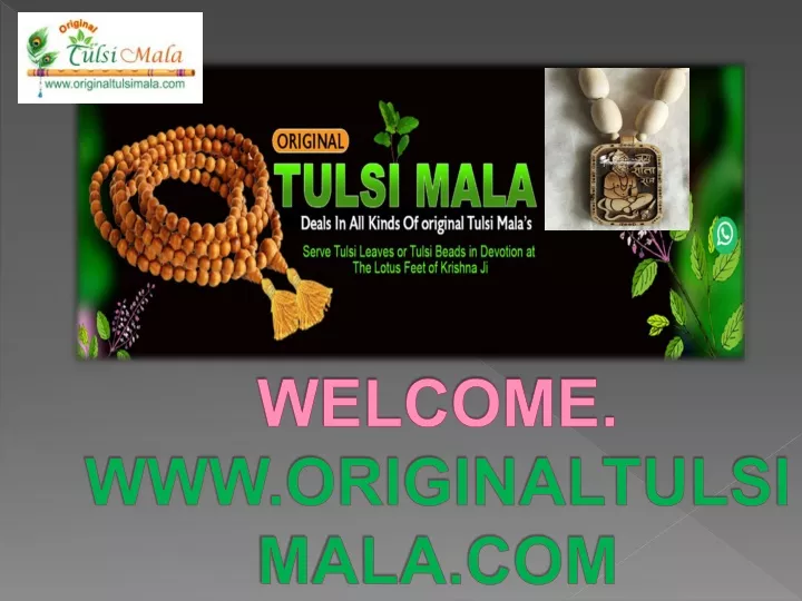 welcome www originaltulsimala com