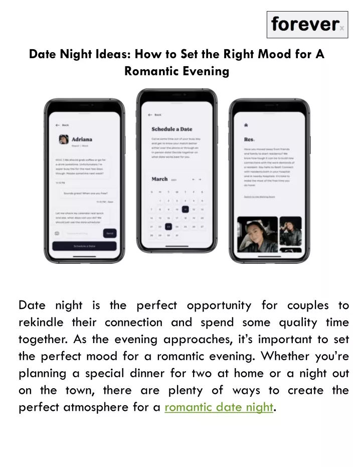 date night ideas how to set the right mood