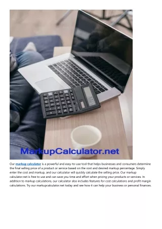 our markup calculator is a powerful and easy