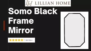 Somo Black Frame Minimalist Mirror | Lillian Home