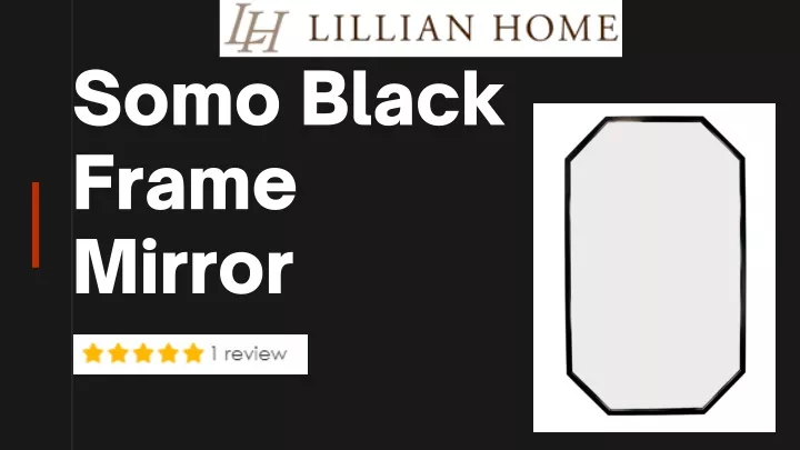 somo black frame mirror