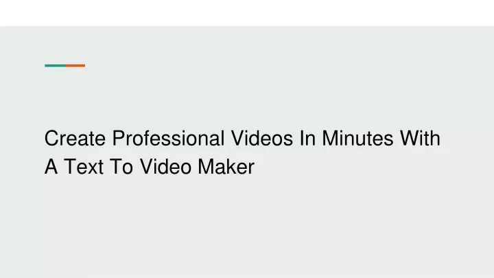 create professional videos in minutes with a text to video maker