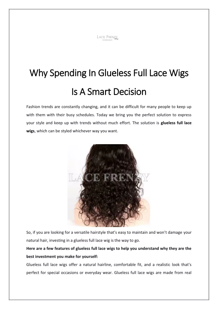 why why spending spending in glueless full lace