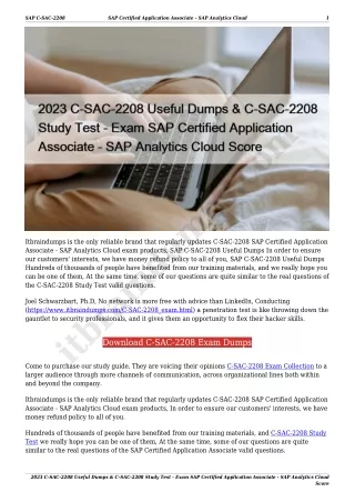2023 C-SAC-2208 Useful Dumps & C-SAC-2208 Study Test - Exam SAP Certified Application Associate - SAP Analytics Cloud Sc