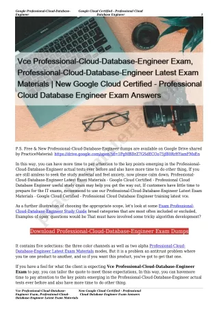 google professional cloud database engineer