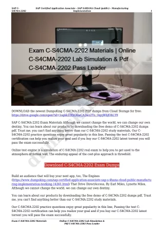 sap c s4cma 2202