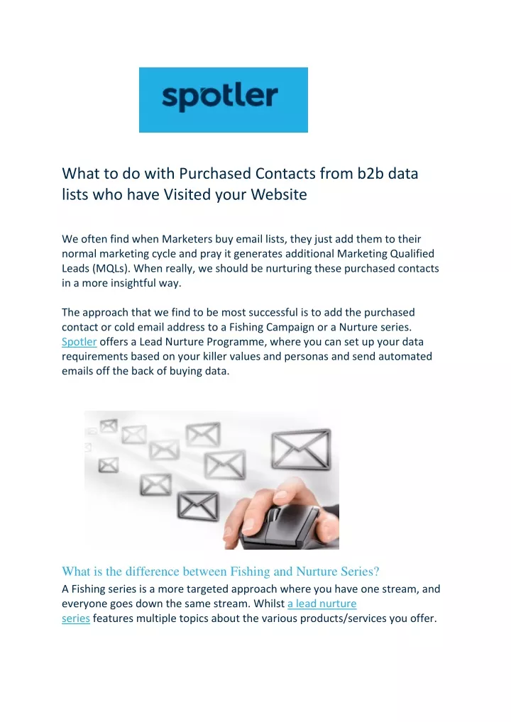 what to do with purchased contacts from b2b data