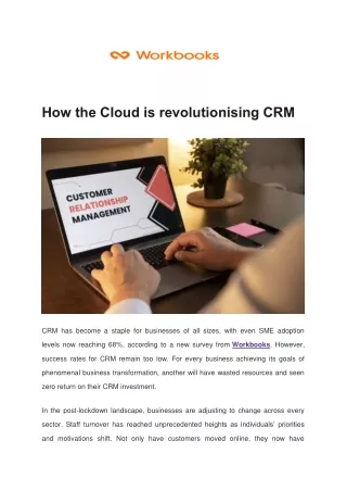 how the cloud is revolutionising crm
