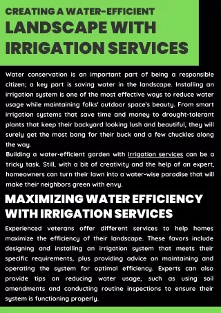 Get the Latest and Recent Irrigation Systems
