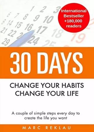 full D!ownload  (pdF) 30 Days - Change your habits, Change your life: A cou
