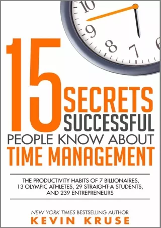 get [pdf] D!ownload  15 Secrets Successful People Know About Time Managemen