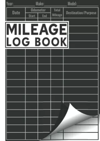 D!ownload [pdf] Mileage Log Book: Journal Tracker For Car Mile Taxes Expens