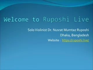 Solo Violinist Dr. Nusrat Mumtaz Ruposhi